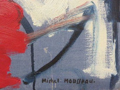 Michel MOUSSEAU "Homard et langouste", huile sur toile, sbd. 72x92 cm