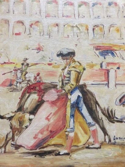 null "Torero", pastel, 21x28,5 cm et "Arènes", huile sur toile, 33x27 cm