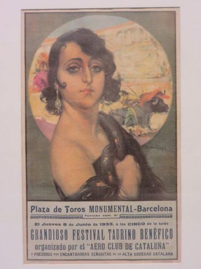 null "Torero", photo et deux affiches de corridas.