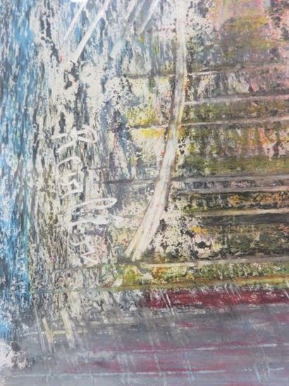 null D'après Revillon : "Abstraction", pastel. 34x51 cm
