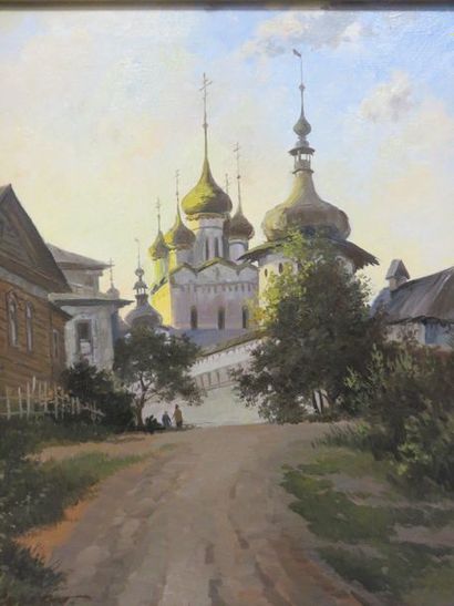 A.SOROKIN A.Sorokin : "Eglise à Rostov", huile sur toile, sbg. 50x43,5 cm