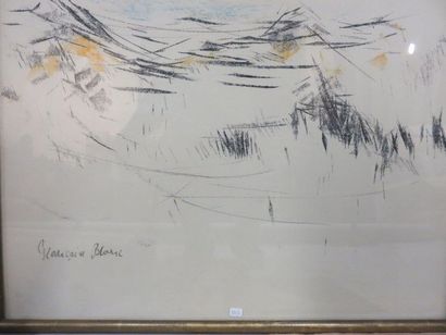 null D'après Françoise Blanc : "Montagnes", reproduction (48x64 cm), d'après René...