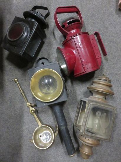 * Five lantern levers, kerosene lamps, railway lamps (about 40).