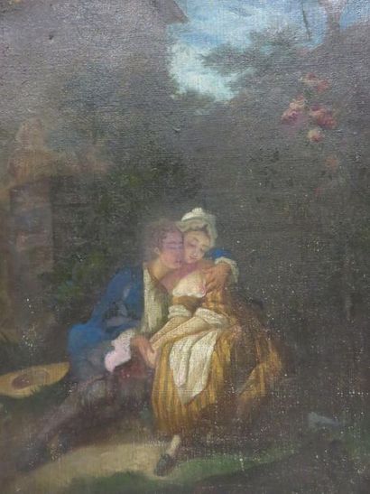 null "Couple", oil on canvas. 46x38 cm.