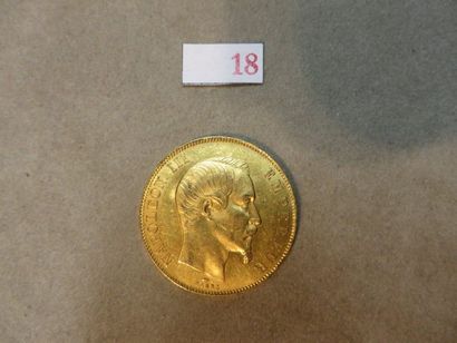 null Une pièce de cinquante francs français en or de 1857 (16gr)