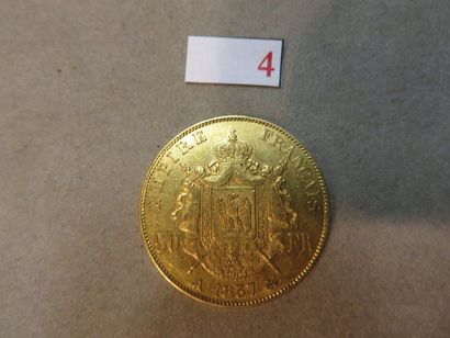 null Une pièce de cinquante francs français en or (16gr)