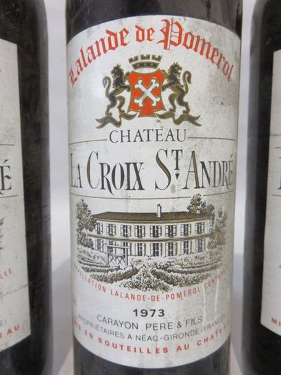 null Trois bouteilles Château La Croix Saint André, Lalande de Pomerol. Deux 1973,...