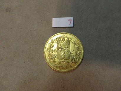null Une pièce de quarante francs français en or de 1817 (12,8gr)