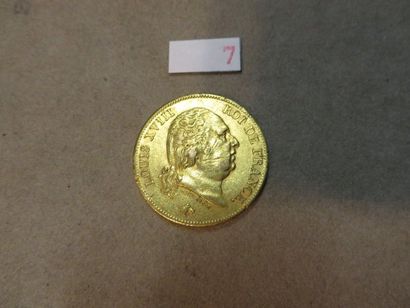 null Une pièce de quarante francs français en or de 1817 (12,8gr)