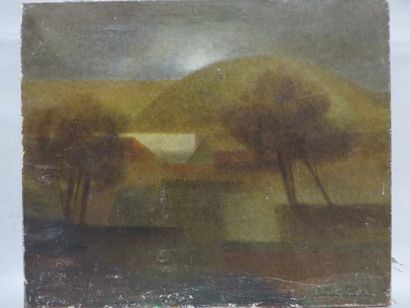 null Batch of five various modern school oils, "landscapes" (including François Gentilini),...