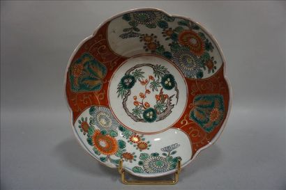 null Bol (5x14 cm), coupe et présentoir sur pied en porcelaine asiatique (manques,...