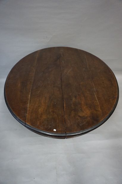 TABLE DE SALLE A MANGER Table de salle à manger ovale à pied central en bois naturel...