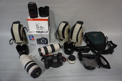 CANON Canon EOS 5D Mark II camera and three Canon zoom lenses (EF100-400mm, EF70-200mm,...