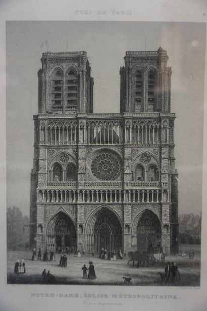 null "Vues de Paris", dix estampes. 27x34 cm