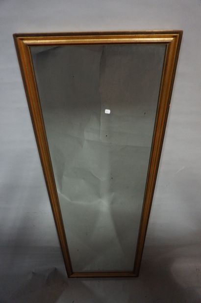 MIROIR Grand miroir à cadre doré. 151x50 cm