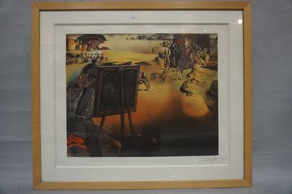 null After Dali, "The painter", artist's proof, sbd. 54x65 cm
