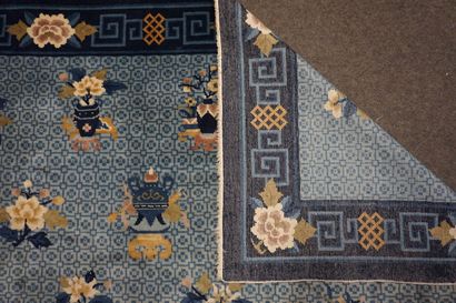 TAPIS Chinese blue carpet. 125x193 cm