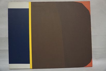 null Ecole américaine: "Abstraction", huile sur toile. 61x76 cm