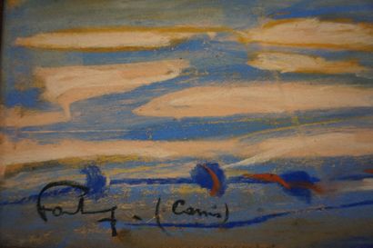 Louis FORTUNEY 
"Le port de Cassis", pastel on paper, sbg. 65x80 cm.
