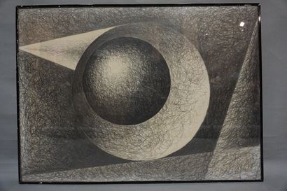 null "The myth", crayon, sbd, daté 1986. 72x100 cm