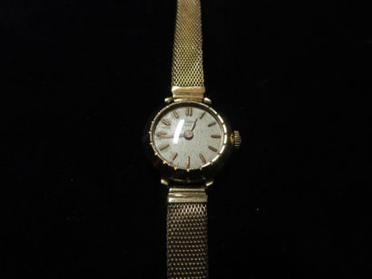 * Montre Montre bracelet de dame en or de marque ESKA (Poids Brut: 21,7gr)