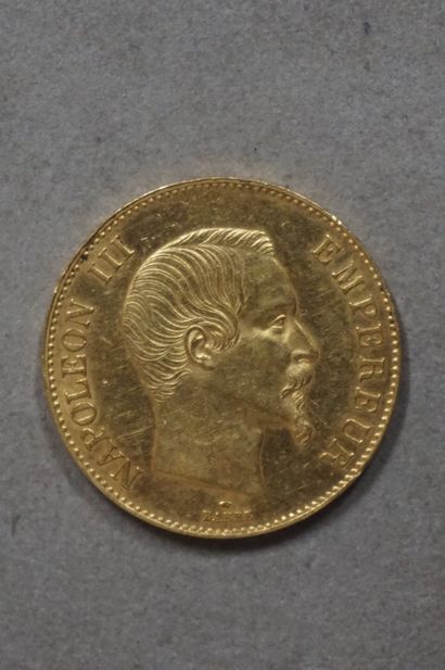 null Une pièce de cent francs en or de 1859 (33grs)