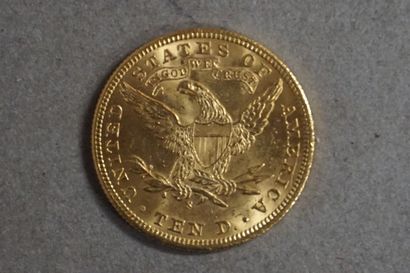 null Une pièce de dix dollars US en or de 1901. Atelier S (16,6grs)