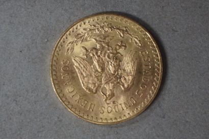 null Une pièce de cinquante pesos mexicains en or de 1947 (41,3grs)