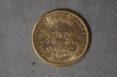 null Une pièce de vingt dollars US en or de 1888 Atelier S (33,2grs)