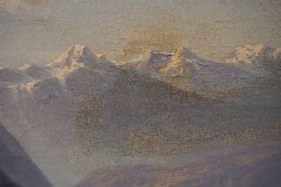 *M.RICARD "Torrent de montagne", huile sur toile, sbg. 65x53,5 cm