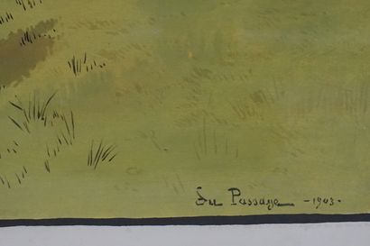 null D'après le comte du Passage : "L'imprévu", estampe. 48x61 cm