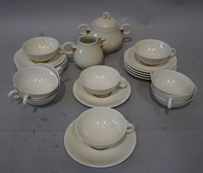 LIMOGES Limoges porcelain tea service A. Vignaud (fakes). 23 pieces.