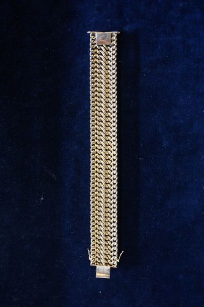 Bracelet Bracelet souple en or à maillons entrelacés (60,8grs)