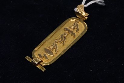Pendentif Pendentif égyptien en or à décor d'oiseaux (4grs)