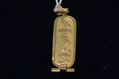 Pendentif Pendentif égyptien en or à décor d'oiseaux (4grs)
