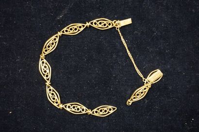 Bracelet Bracelet en or à sept éléments ajourés (18grs)