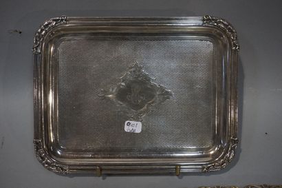 null Trois plateaux en métal argenté. 20x15 cm, 16,x21,5 cm, 18x26 cm