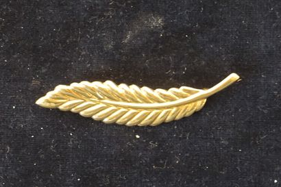Broche Broche en or en forme de plume (3,8grs)