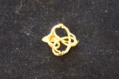 CLIP Clip en or ajouré en forme de serpent serti d'un diamant (2grs)