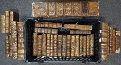 null Lot de livres dépareillés, en mauvais état, XVIIIe et XIXe (oeuvres de Pope,...