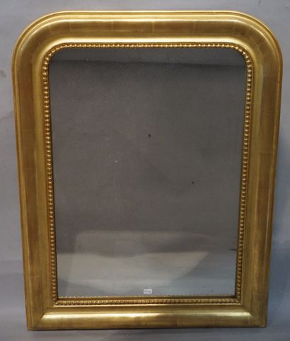 GLACE Glace à cadre doré. 68x53 cm