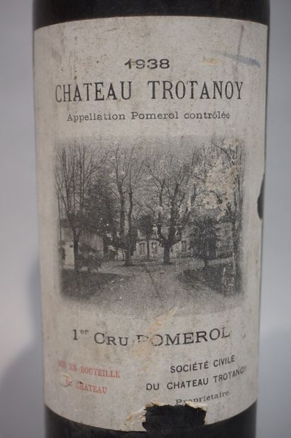 null 1 bouteille Château TROTANOY, Pomerol 1938 (ea, LB, bouchon rétracté tomban...
