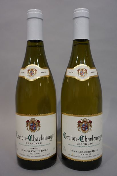  2 bottles CORTON CHARLEMAGNE, Domaine Coche-Dury...