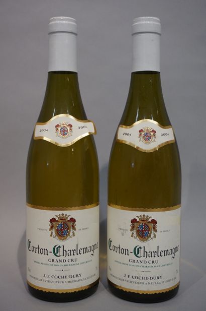  2 bouteilles CORTON CHARLEMAGNE, JF Coche-Dury...