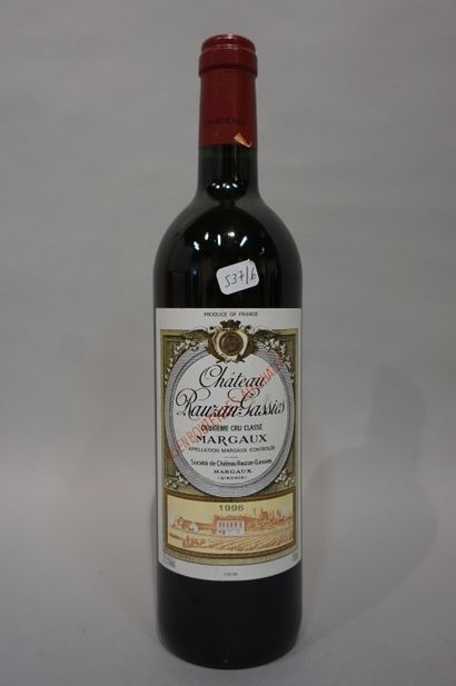 null 1 bouteille Château RAUZAN-GASSIES, 2° cru Margaux 1996