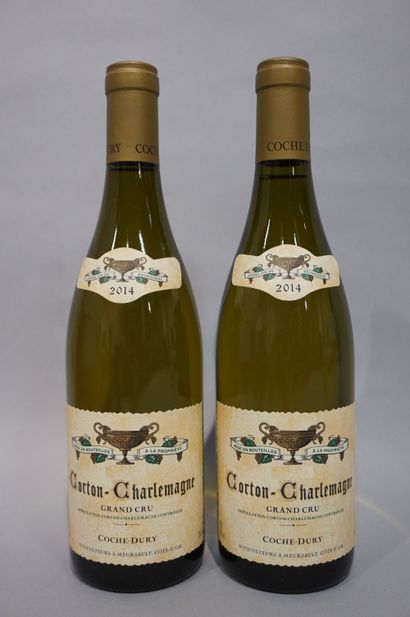  2 bouteilles CORTON CHARLEMAGNE, Coche-Dury...