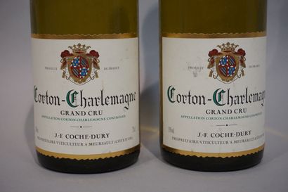  2 bouteilles CORTON CHARLEMAGNE, JF Coche-Dury 2004 (etlt) 