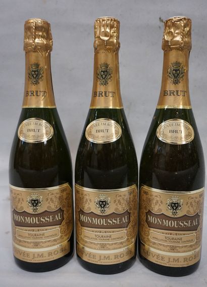 Trois bouteilles de Monmousseau Touraine...