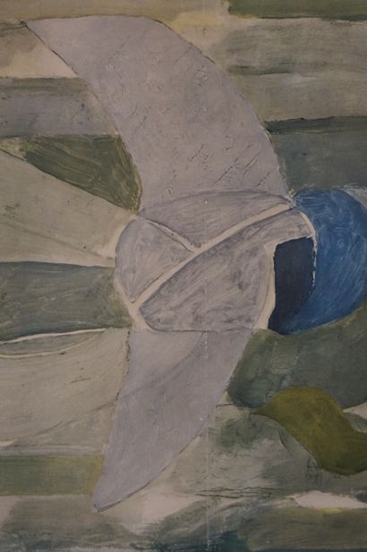 null Reproduction lithographique d'après Georges Braque (pliure). 33,5x50,5 cm
