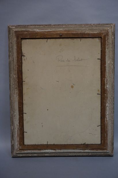 R. TISSOT "Rue du sabot", huile sur panneau, sbd, daté 1948. 51x38 cm